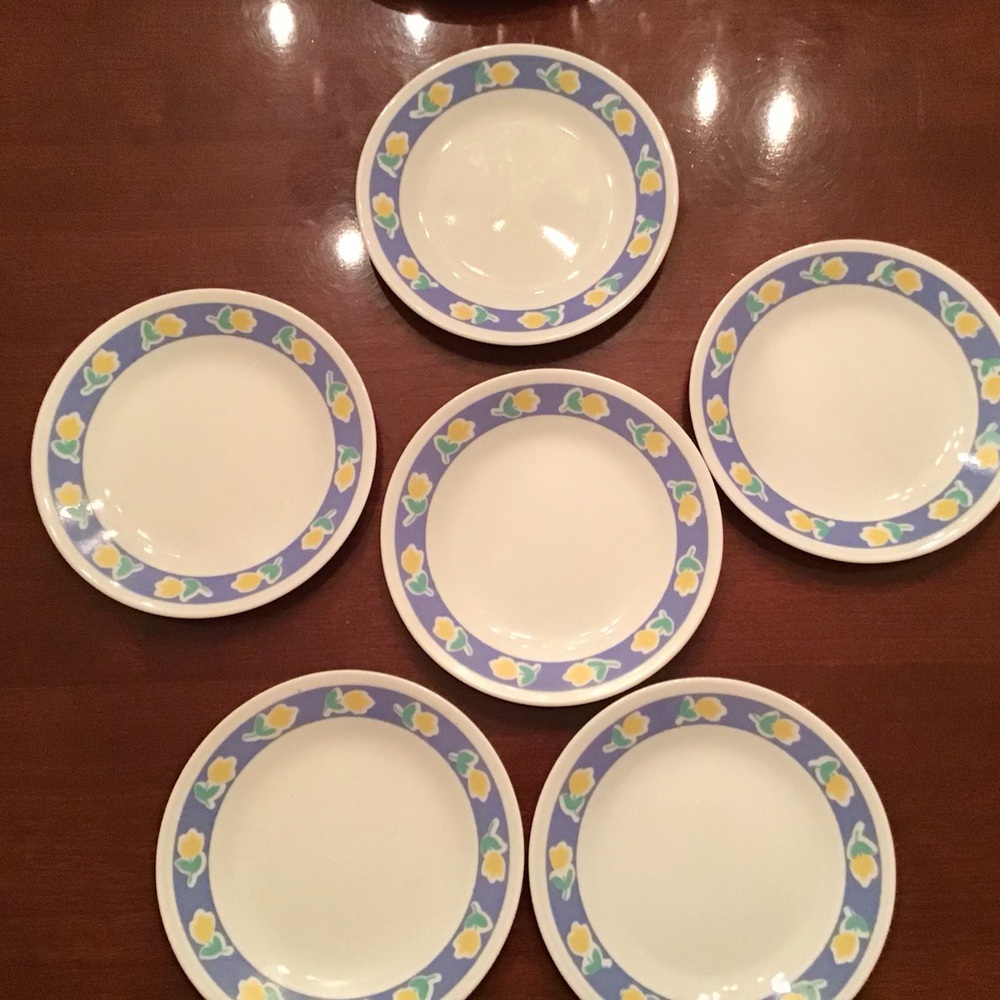 6 Corelle primavera luncheon/salad  6.5” plates, excellent condition, preowned
